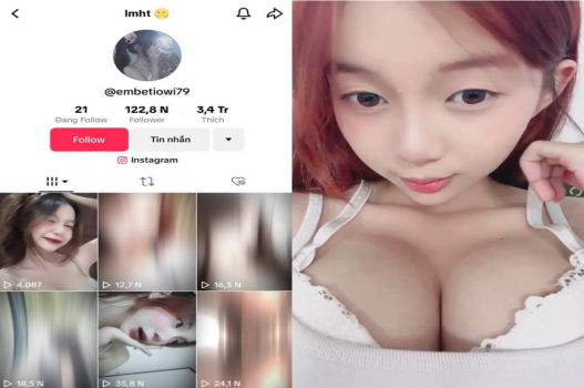 Huyền Trân vếu to nằm hưởng thụ